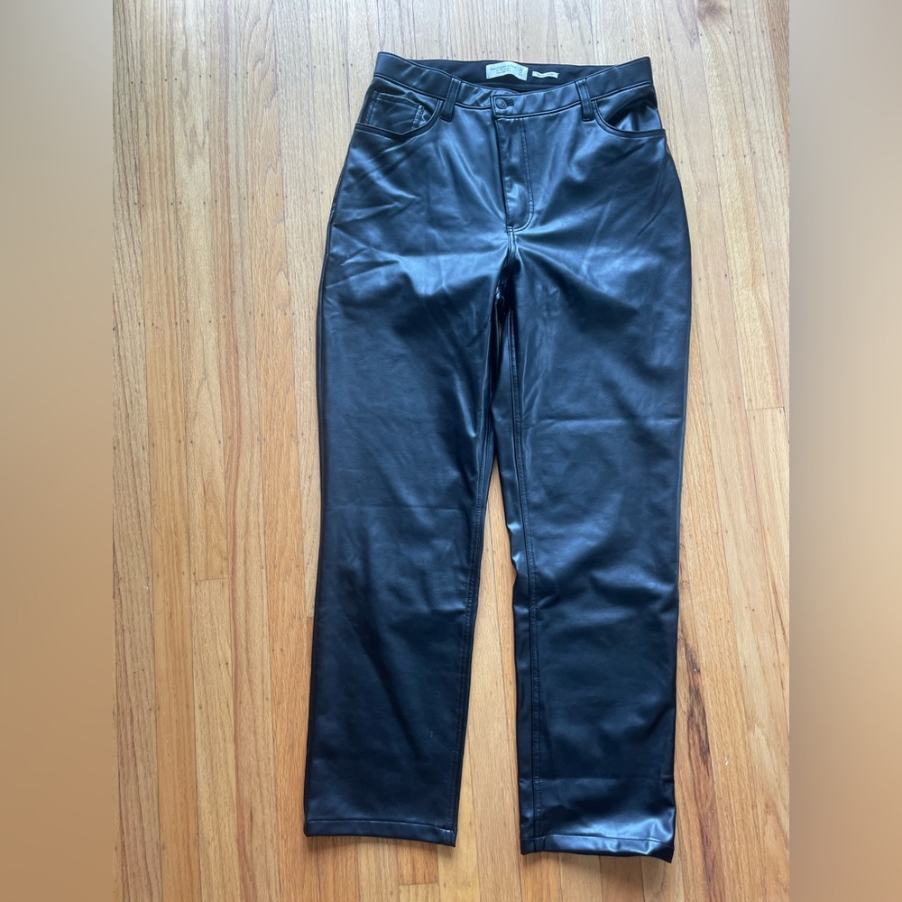 Abercrombie & Fitch leather jeans